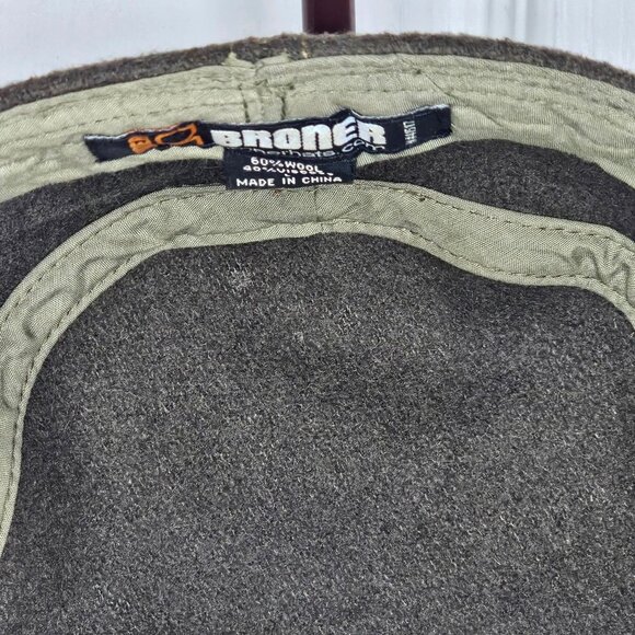 Broner Military Cadet Cap Hat Wool Blend Winter Camper Gray Green Outdoor Warm L - Picture 9 of 10